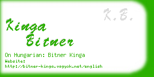 kinga bitner business card
